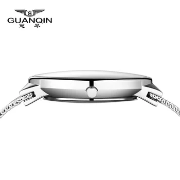 Topuri GUANQIN Ceas Barbati Brand de Lux Business Casual plin de Oțel Cuarț Ceas pentru Bărbați Moda Ceas de mână rezistent la apă Montre Homme
