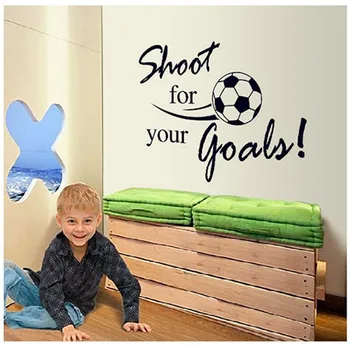 Trage Pentru Obiectivul Dvs. Scrisoare de Fotbal Sport Decalcomanii de Perete Tapet Copii Autocolante de Perete Camera Copiilor Decor Size45*60CM