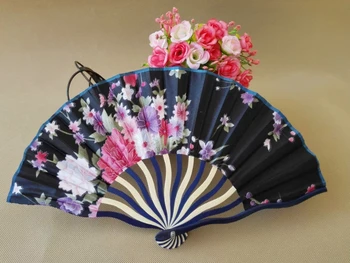 Transport gratuit 40pcs/lot asortate culori si modele de flori Chineză mână fanii de nunta favoruri și cadouri