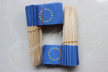 Transport gratuit Drapelul UE Scobitoare Pavilionul 3.5X2.5CM 300pcs/sac Steag al Uniunii Europene