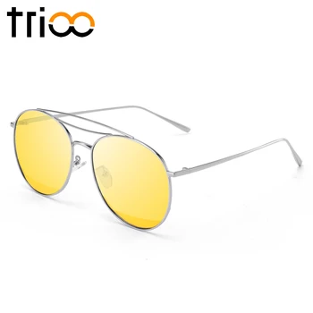 TRIOO Polaroid ochelari de Soare Galben de Mare de Moda de Culoare Transparent Oculos Anti Orbire de Conducere Ochelari de Soare Pentru Femei 2017 Trend