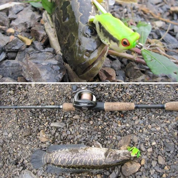 Trulinoya LY09 40 mm 6g Topwater de Pescuit Nada Broasca Dublu Cârlig, Momeală Artificială Pentru Joc Pește Bas Și cap de șarpe