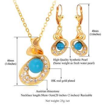 Turcă Bijuterii Înspicare Și Seturi de Colier Moda Bijuterii Pentru Femei Stras Culoare de Aur Set de Bijuterii PE6971