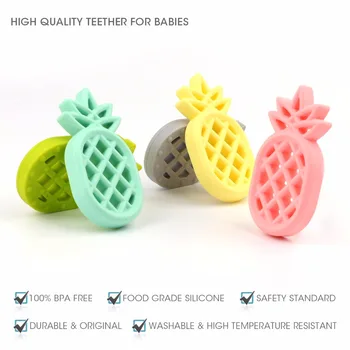 TYRY.HU 10pc Multicolor Farmecul Copil Silicon Teether Nou-născut de Îngrijire Accesorii Ananas DIY Bijuterii Pandantive Margele