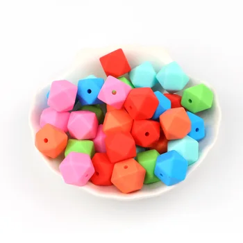 TYRY.HU 20pc Silicon Copil Dentitie Jucarii Colorate Copil care Alăptează jucării Teether DIY Brățară Hexagon Colier Margele de Calitate Alimentară 14mm 17mm