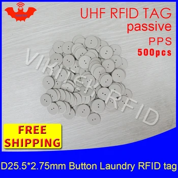 UHF RFID spălătorie butonul de tag-915mhz 868mhz 860-960MHZ străin H3 500pcs transport gratuit pasive RFID PPS căldură și apă rezistent tag