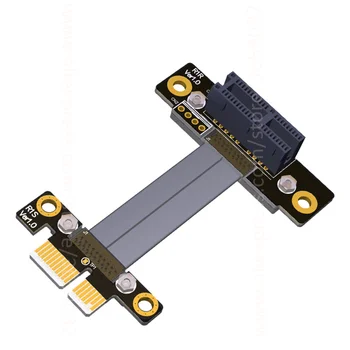 Unghi drept PCIe 3.0 x1 cu x1 cablu de Extensie Ecranare EMI 8G/pb Mare viteză PCI Express 1x Riser Card Extender Cablu Panglică