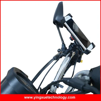 Universal Bicicleta Ghidon Motocicleta Rail Mount Suport de Telefon Mobil Scuter Oglinda retrovizoare Suport de Montare pentru 4-7 inch Telefoane mobile