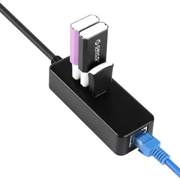 USB 3.0 1000Mbps Gigabit Ethernet Adaptor USB la RJ45 Rețea Lan Card-3 Port USB3.0 Hub pentru Windows 7/8/10/Vista/XP, MacOS pe PC