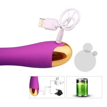 USB de Încărcare G Spot Vibratoare Vibratoare Puternice AV Bagheta Vibratoare Pentru Femei,Mut Vaginal Masaj Vibrator Adult Sex Produsele O3