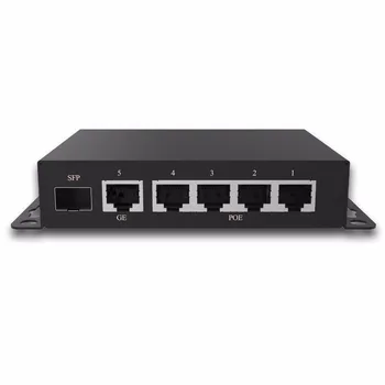 UTT S1042GP 4-Port Unmanaged Gigabit Ethernet PoE Switch 4 porturi PoE 60W, 802.3 af/at, plus 1 GE și 1 Port SFP