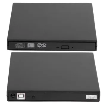 VAKIND Negru de Mare Viteză USB 2.0 Extern de CD-RW/DVD-RW Arzător Disk Cu USB de Date/Cablu de Alimentare Pentru PC, Mac, Laptop, Netbook