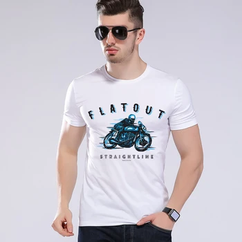 Vara Motocicletă Zburătoare cu mânecă scurtă T-shirt pot fi personalizate haine pentru bărbați și femei T shirt Moe Cerf H8-53#