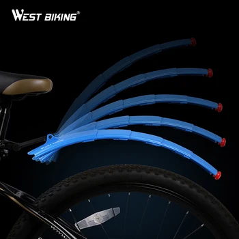 VEST BIKING Telescopic Biciclete Fender Cu Stopurile Rabatabile Fata-Spate apărătoare de Noroi Set de Ciclism Eliberare Rapidă Biciclete MTB Aripile