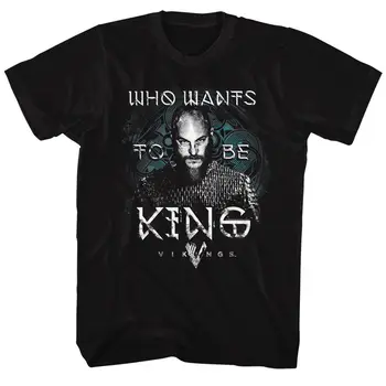 Vikingii T Shirt Mens Cine Vrea Ragnar Lothbrok Istoria Show Tv Neagră În Sm 4Xl