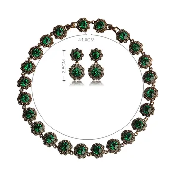 Vintage de Lux, Coliere Cercei Seturi de Bijuterii Rafinat Stras Aur Antic Culoare Cristal Nobil Bijuterii pentru Femei Rochie