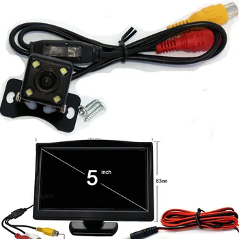 Viziune de noapte Masina CCD Camera retrovizoare Cu 4.3 / 5 inch LCD Color Video Auto Pliabil Monitor Camera Auto de Parcare Asistență