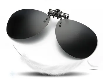 VKWTUUN Oval Polarizati Clip-On ochelari de Soare Femei Bărbați Supradimensionate, Ochelari de Soare de Conducere Pescuit Polarizati Oglinda Lentila Anti-UVA -UVB