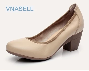 Vnasell femei pantofi moi din piele scăzut confortabil pantofi de înaltă birou business casual pantofi pentru femei size32-43