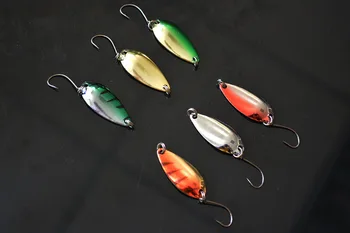 Vânzare Fierbinte!3g 12 piese/lot mai Multe Culori Mini Lingura Momeli Metalice Atrage set de Pescuit Momeală pentru Pescuit Momeală pentru Pescuit
