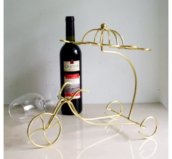 Vânzare fierbinte de Fier carele rack de vin de metal agățat cana de Vin suport de pahar pentru Mobilier Acasă ornamente 33x22.5x31cm A2048