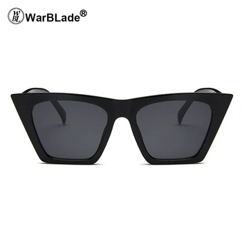 WarBLade 2018 Brand Retro Ochi de Pisică ochelari de Soare pentru Femei big flat top ochelari de soare de acetat de cer albastru negru cadru ochelari de soare 5154