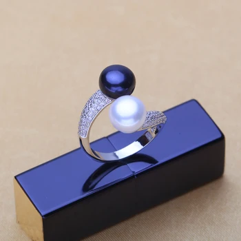 WATTENS nou Pearl Bijuterii naturale de apă dulce dublu de Perle inele de nunta de argint 925 inele pentru femei,Logodna Bijuterii pentru dragoste