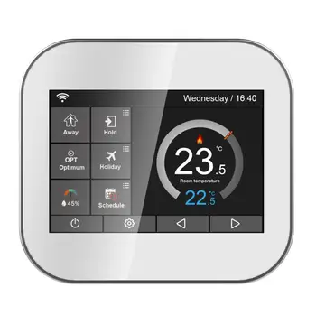 Wifi ecran tactil color termostat pentru încălzire electrică 16A cu limba engleză/rusă/poloneză/cehă/italiană/Spania de android, IOS, telefon