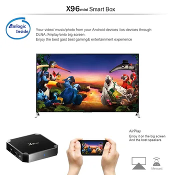 X96 mini Android 7.1.2 TV BOX 2GB 16GB 1GB 8GB Amlogic S905W Quad Core Suppot H. 265 UHD 4K 2.4 GHz WiFi X96mini Set-top box