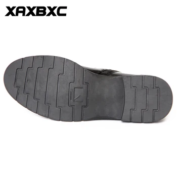 XAXBXC Stil Britanic Retro din Piele Pantofi Oxfords Glezna Cizme pentru Femei Pantofi de Cristal Lucios Rotund Toe Handmade Casual Pantofi de damă