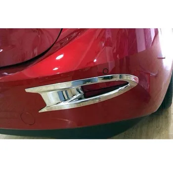YAQUICKA 2x Chrome ABS Masina din Spate Coada Lumina de Ceață Lampa de Acoperire Cadru Trim Styling potrivit Pentru Mazda 3 Axela 2016 Accesoriu Auto