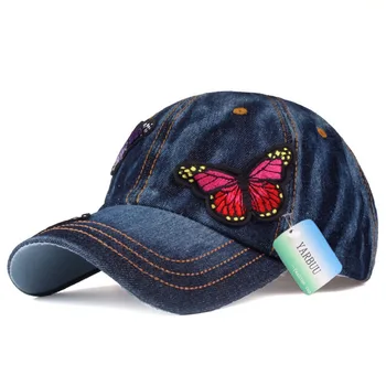 [YARBUU]Brand Șapcă de Baseball femei casual snapback hat pentru Fluture noua moda solid blugi capace de soarele de vară doamna denim capac