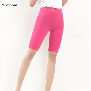 YAVO SOSO 2018 Femei jambiere stil de Vara Fibre de Bambus dimensiuni mari Plus dimensiune 7XL bomboane de culoare femei Genunchi Lungime pantaloni