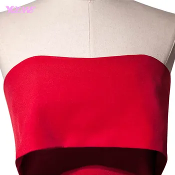 YQLNNE 2018 Moda Roșu de Îmbinare Alb fara Bretele Rochie de Seara Lunga Femei Petrecere Rochii de pe Covorul Roșu Halat De Petrecere