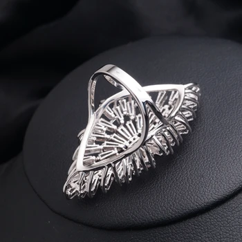 Yunkingdom Geometrice Cristal Strălucitor Inele Mari pentru Femei de Moda de Lux Bijuterii Fine
