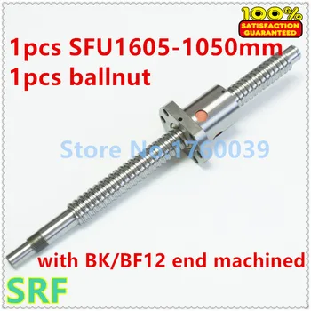 Zero Reacție SFU1605 Ballscrew set:1buc 16 mm șurub cu Bile Laminate SFU1605 L=1050 mm cu un singur Ballnut pentru CNC Parte