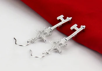 În stil European și American argint 925 cercei Cheie cercel de sex feminin stele de Argint cercei cadou