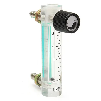 0-3LPM 93mm Acrilice Gaz Oxigen a Aerului debitmetru Cu Supapa de Control Metal Conector 0.1 Mpa Acrilice Alamă placată cu Nichel