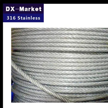 0,8 mm cablu , 50meter/lot , 7*7 , 316 din oțel inoxidabil de sârmă trăgând de frânghie , frânghie Mucegai Pescuit coarda