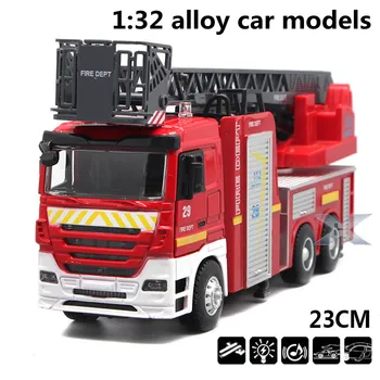 1:32 aliaj de modele de mașini,de înaltă simulare camion de foc, metal diecasts,vehicule de jucărie,trage înapoi & intermitent & muzicale,transport gratuit