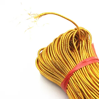 1,5 mm de aur elastic de bungee string cordon rotund răsucite șir coarda de 60 de metri/rola DIY cabluri pentru bijuterii găsirea