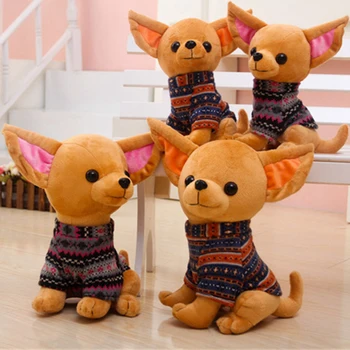 1 BUC 32cm Drăguț cățel de Pluș Jucărie de Pluș Drăguț Chihuahua Catelus Jucărie pentru Copii de Simulare de Animale Păpușă Fată de Creatie pentru Copii Cadou de Ziua de nastere