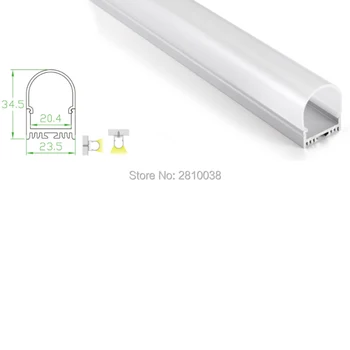 10 X 1M Seturi/Lot tip U Extrudat LED strip locuințe și Anodizat lumină led-uri extrudate din aluminiu profil pentru plafon lumini