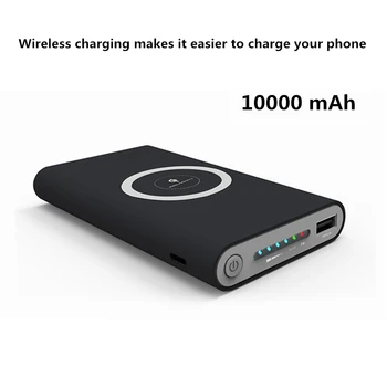 10000mAh Încărcător Wireless Power Bank Pentru iPhone X 8 Plus Wireless Încărcător de Telefon Powerbank Pentru Samsung Galaxy S7 S8 Plus S6 Edge