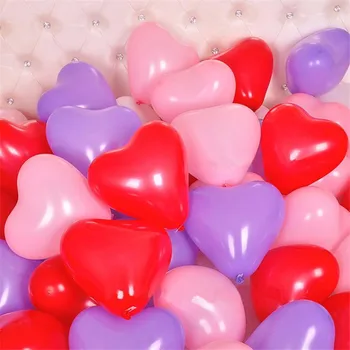 100buc/lot de 12 țoli 2.2 g Romantic minunat Roșu în Formă de Inimă Latex, Baloane Nunta, Petrecere de Aniversare Decoratiuni Copii Balon cu Heliu