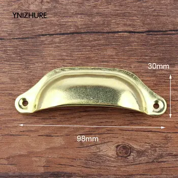10buc 30*98mm Retro de metal sertar din bucătărie mânerul ușii mobilier knob hardware cabinet epocă de aur shell mâner