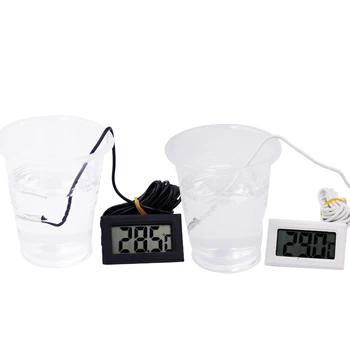 10buc Digital LCD Sonda Frigider Congelator Termometru de Termograf Metru 2m tester 40% off