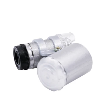10buc/lot 60X Portabile Mini LED Microscop, Lupă Lupă Lumina UV Bijuterii Bijuterie Detector de Valută 30%off