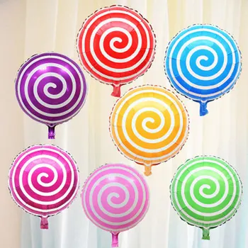 10buc/multe bomboane colorate baloane folie 18 inch rotund lollipop aluminiu bile nunta de ziua copilului decor petrecere