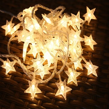 10M 100Led Lumini de Pom de Crăciun cu Zăpadă Stele Becuri Led String Lumina feerica de Craciun Petrecere de Nunta Gradina Ghirlanda de Craciun Decoratiuni